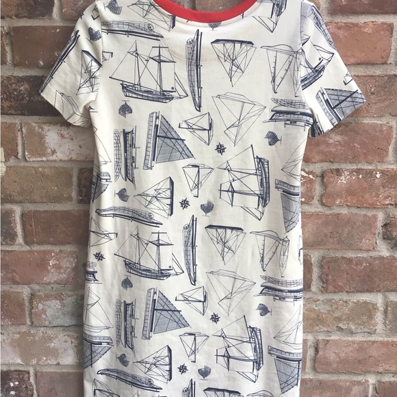 Tory Burch Sailboat adrift sailboat dress with Red Collar small - Picture 2 of 3